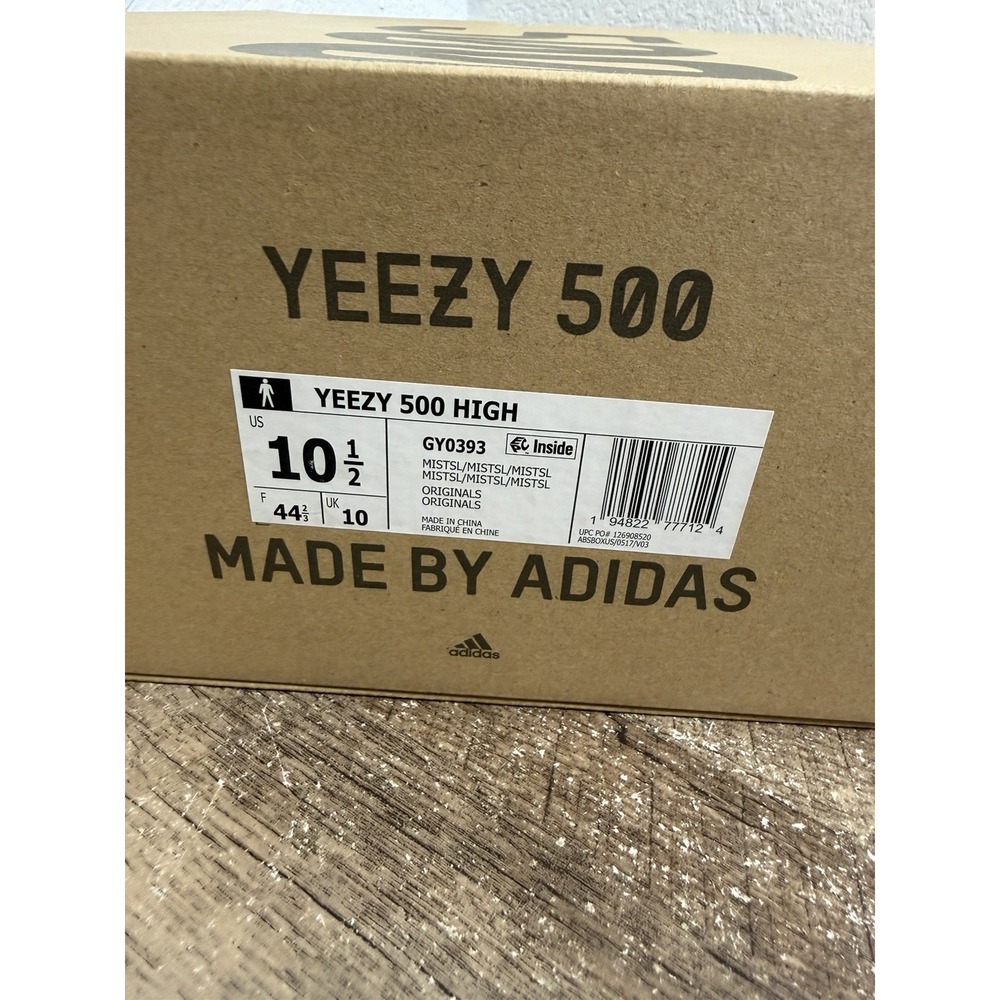 Adidas Yeezy 500 High Mist Slate Grey Men's Size 10.5 Sneakers Shoes GY0393 - Picture 9 of 9